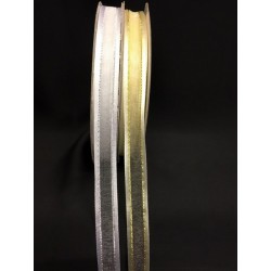 Nastro organza bordato raso con lamè oro o argento. MM12 MT 50