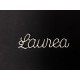 Ciondolo scritta "Laurea" in metallo. CM 4.6x1