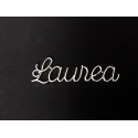 Ciondolo scritta "Laurea" in metallo. CM 4.6x1