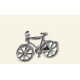 Bicicletta in ottone con bagno argento.MADE IN ITALY