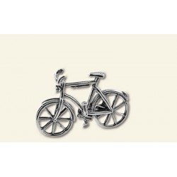 Bicicletta in ottone con bagno argento.MADE IN ITALY