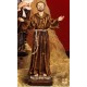 Statua resina San Francesco veste tipo stoffa CM. 20