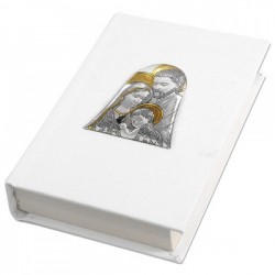 Vangelo similpelle  7x10 con placca argento