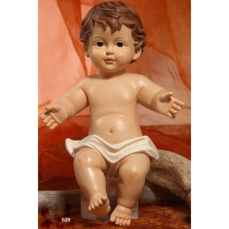 Gesù Bambino in resina (steso) H 29