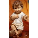 Gesù Bambino vestito in resina (steso) H 29