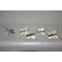 Mollettina con farfalla ali matreperla e dettagli perline colorate H 4