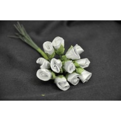 Rosellina girata argento lurex mazzo 12 pz